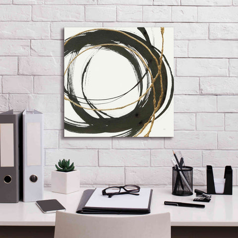 Image of 'Gilded Enso II' by Chris Paschke, Giclee Canvas Wall Art,18 x 18