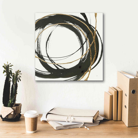 Image of 'Gilded Enso II' by Chris Paschke, Giclee Canvas Wall Art,18 x 18