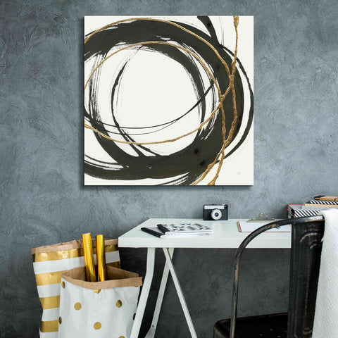 Image of 'Gilded Enso II' by Chris Paschke, Giclee Canvas Wall Art,26 x 26