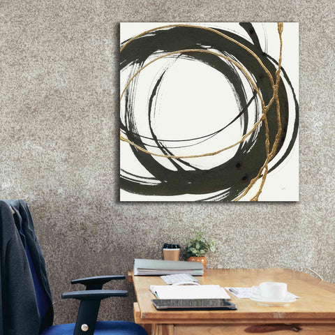 Image of 'Gilded Enso II' by Chris Paschke, Giclee Canvas Wall Art,37 x 37