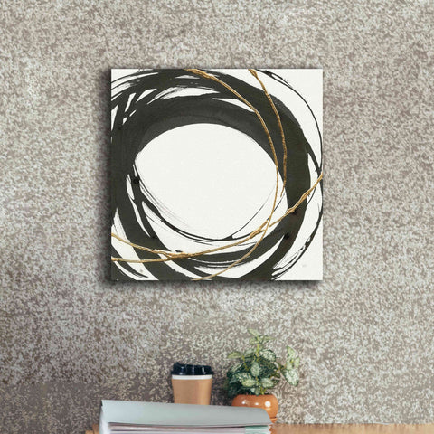 Image of 'Gilded Enso III' by Chris Paschke, Giclee Canvas Wall Art,18 x 18