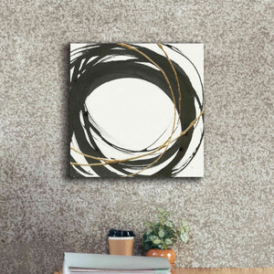 'Gilded Enso III' by Chris Paschke, Giclee Canvas Wall Art,18 x 18