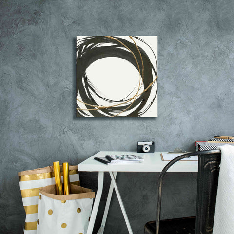 Image of 'Gilded Enso III' by Chris Paschke, Giclee Canvas Wall Art,18 x 18