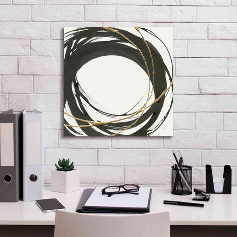 Image of 'Gilded Enso III' by Chris Paschke, Giclee Canvas Wall Art,18 x 18