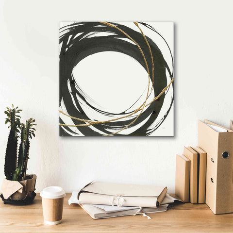 Image of 'Gilded Enso III' by Chris Paschke, Giclee Canvas Wall Art,18 x 18