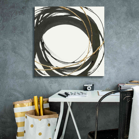 Image of 'Gilded Enso III' by Chris Paschke, Giclee Canvas Wall Art,26 x 26