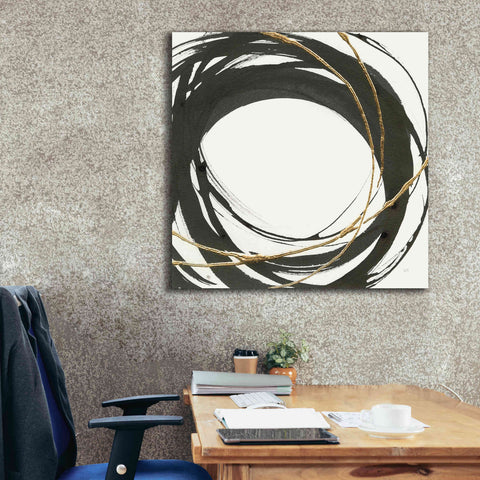 Image of 'Gilded Enso III' by Chris Paschke, Giclee Canvas Wall Art,37 x 37