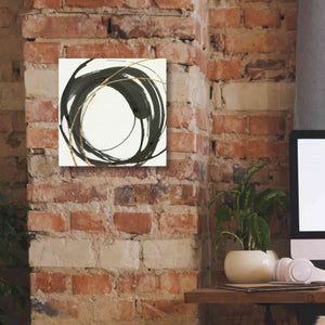 'Gilded Enso IV' by Chris Paschke, Giclee Canvas Wall Art,12 x 12