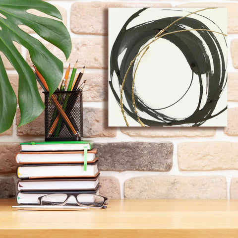 Image of 'Gilded Enso IV' by Chris Paschke, Giclee Canvas Wall Art,12 x 12