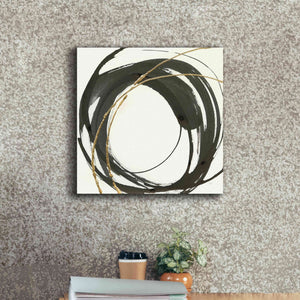 'Gilded Enso IV' by Chris Paschke, Giclee Canvas Wall Art,18 x 18