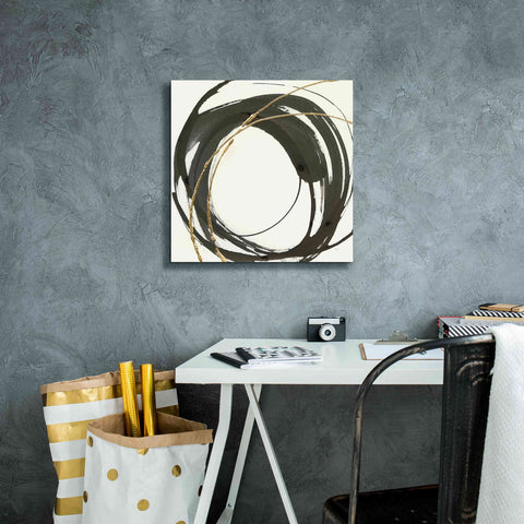 Image of 'Gilded Enso IV' by Chris Paschke, Giclee Canvas Wall Art,18 x 18