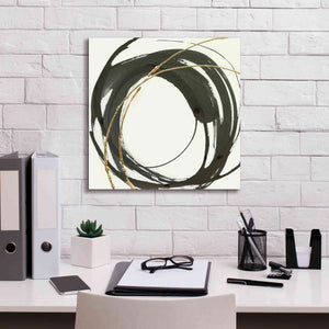 'Gilded Enso IV' by Chris Paschke, Giclee Canvas Wall Art,18 x 18