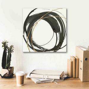 'Gilded Enso IV' by Chris Paschke, Giclee Canvas Wall Art,18 x 18