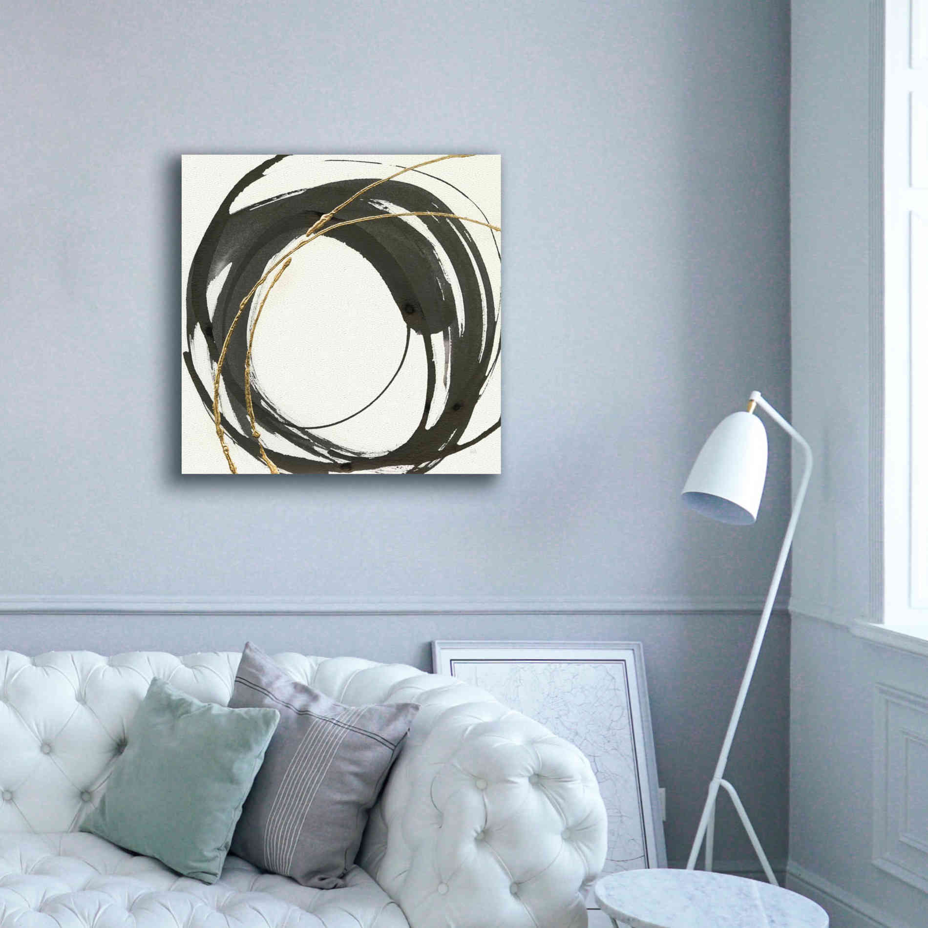 'Gilded Enso IV' by Chris Paschke, Giclee Canvas Wall Art,37 x 37