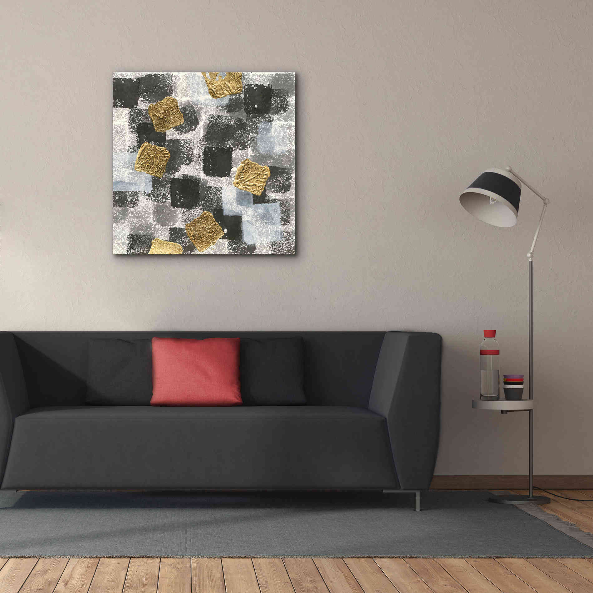 'Gold Squares III' by Chris Paschke, Giclee Canvas Wall Art,37 x 37