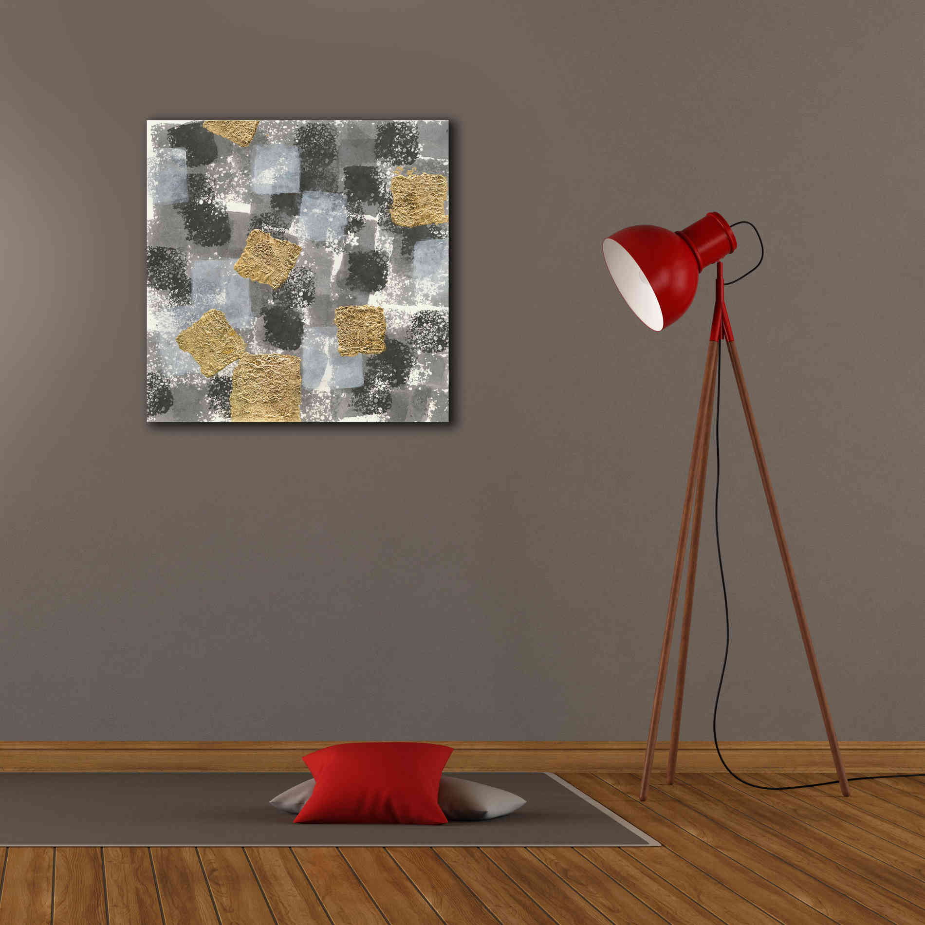 'Gold Squares IV' by Chris Paschke, Giclee Canvas Wall Art,26 x 26