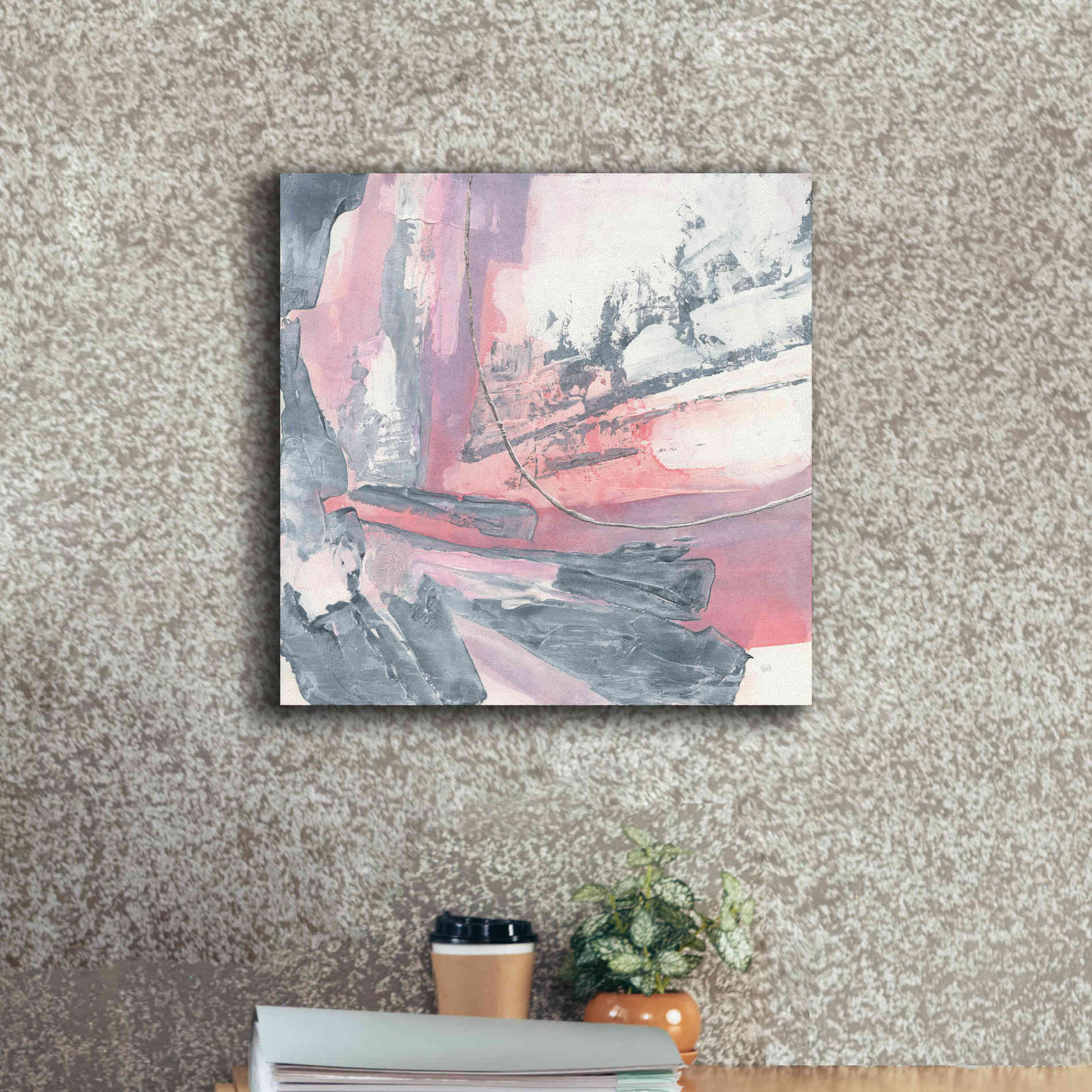 'Whitewashed Blush I' by Chris Paschke, Giclee Canvas Wall Art,18 x 18