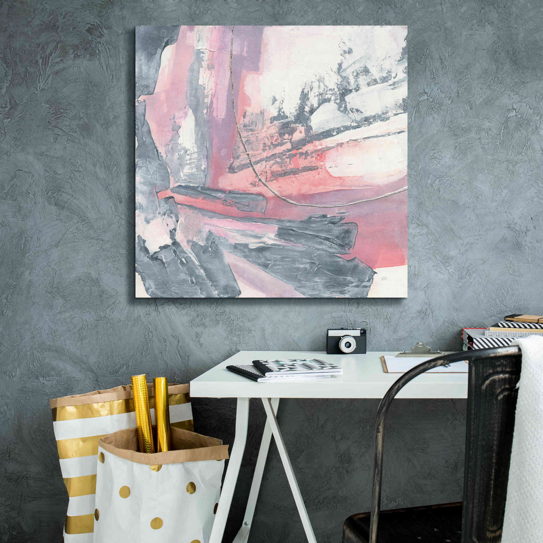 'Whitewashed Blush I' by Chris Paschke, Giclee Canvas Wall Art,26 x 26