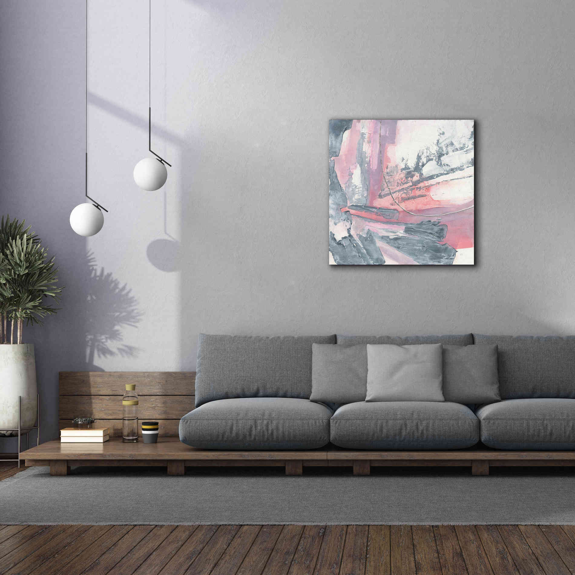 'Whitewashed Blush I' by Chris Paschke, Giclee Canvas Wall Art,37 x 37