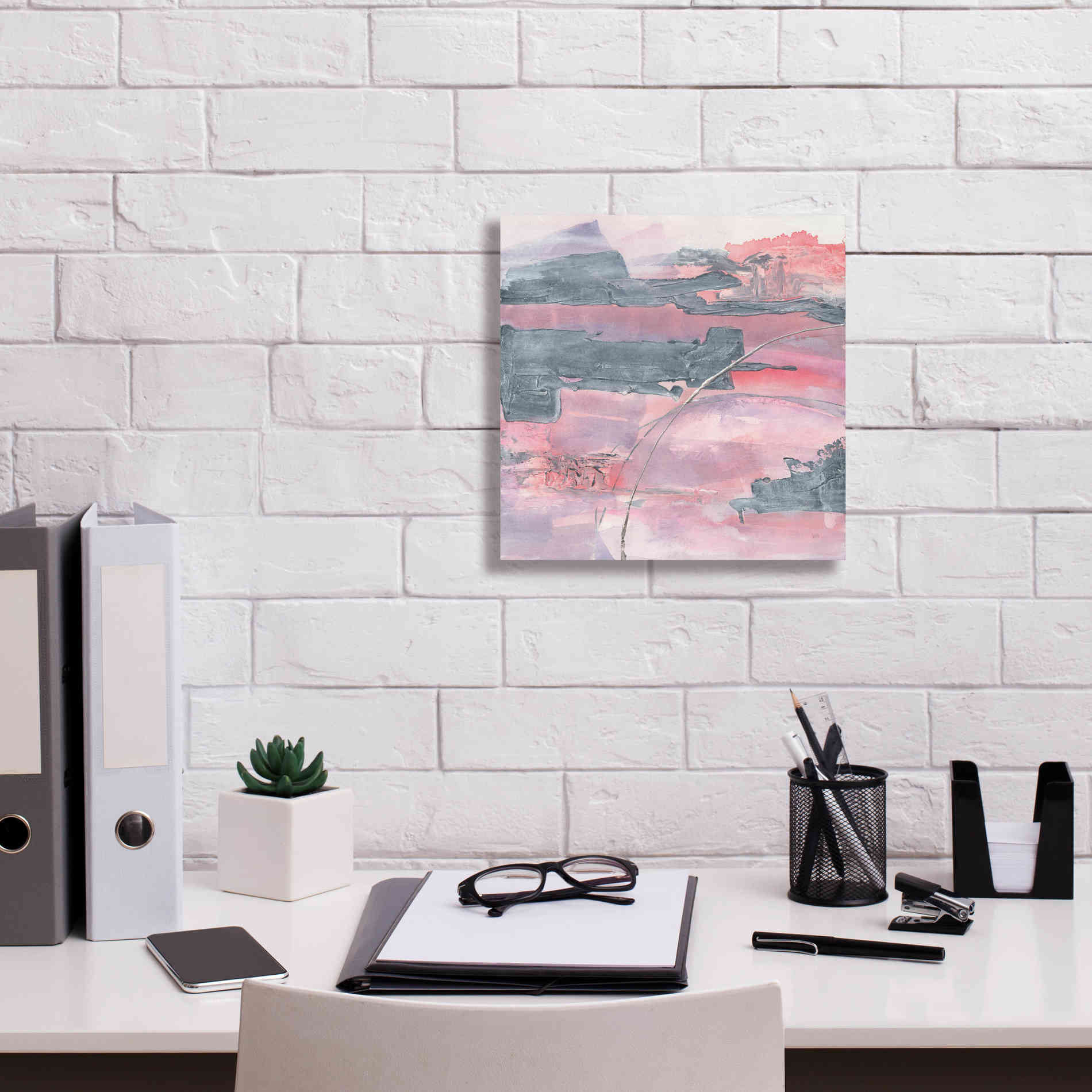 'Whitewashed Blush II' by Chris Paschke, Giclee Canvas Wall Art,12 x 12