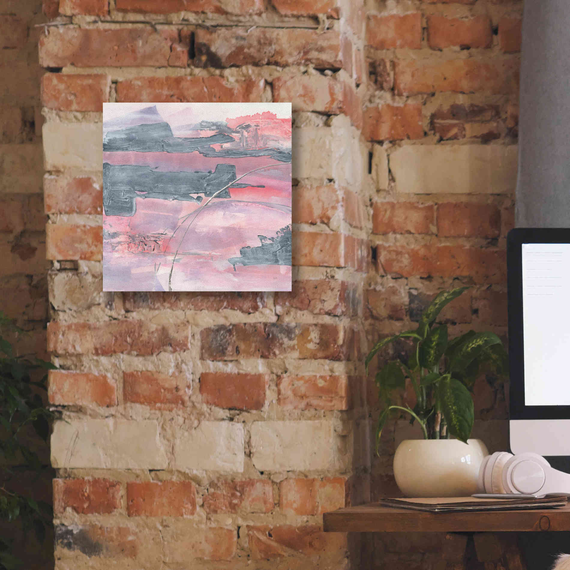 'Whitewashed Blush II' by Chris Paschke, Giclee Canvas Wall Art,12 x 12