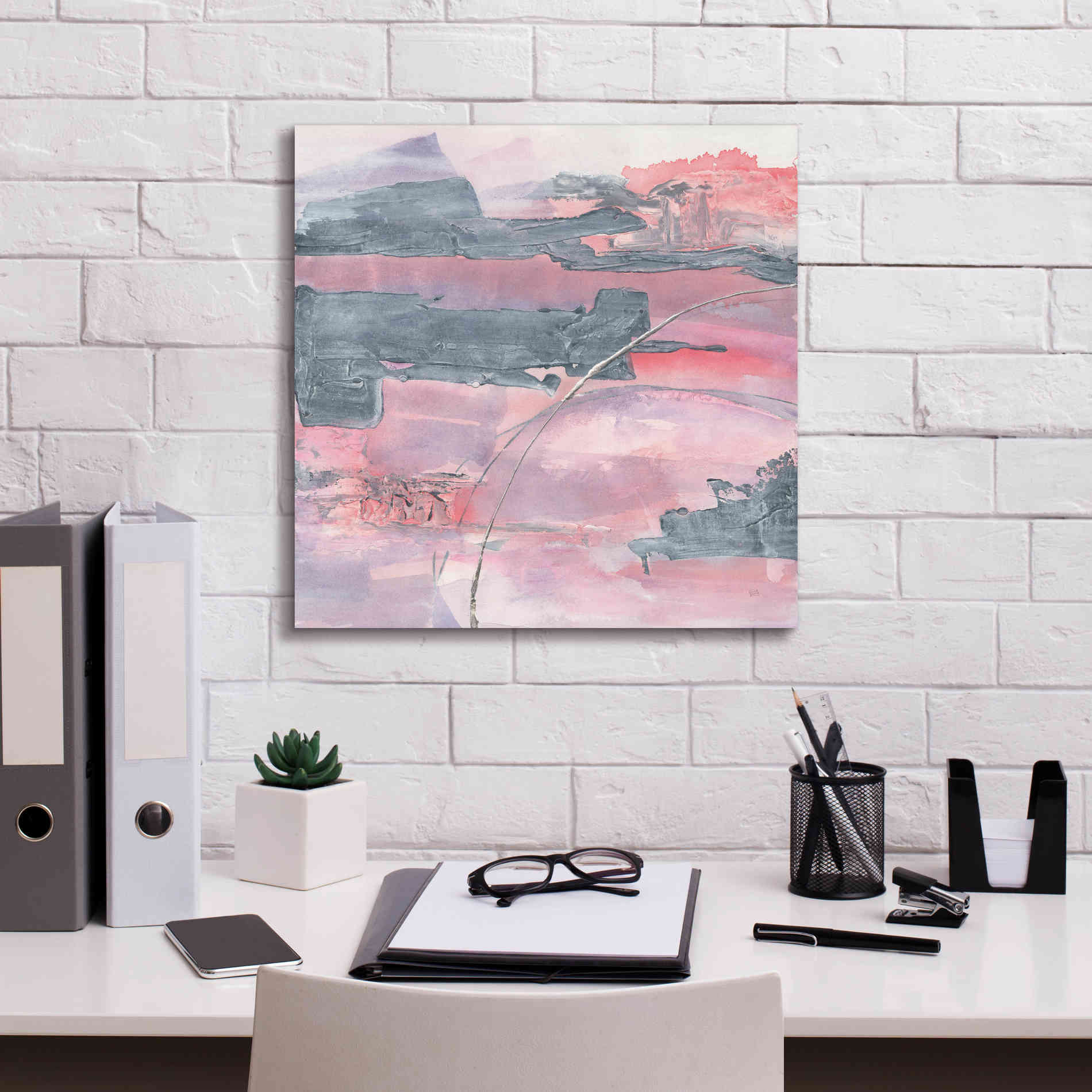 'Whitewashed Blush II' by Chris Paschke, Giclee Canvas Wall Art,18 x 18