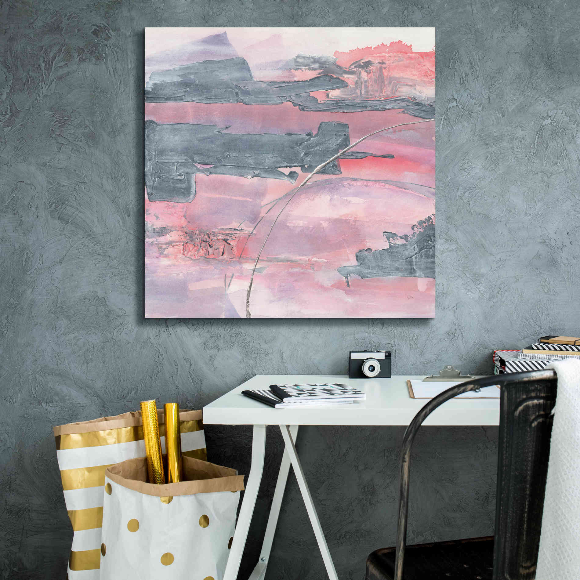 'Whitewashed Blush II' by Chris Paschke, Giclee Canvas Wall Art,26 x 26