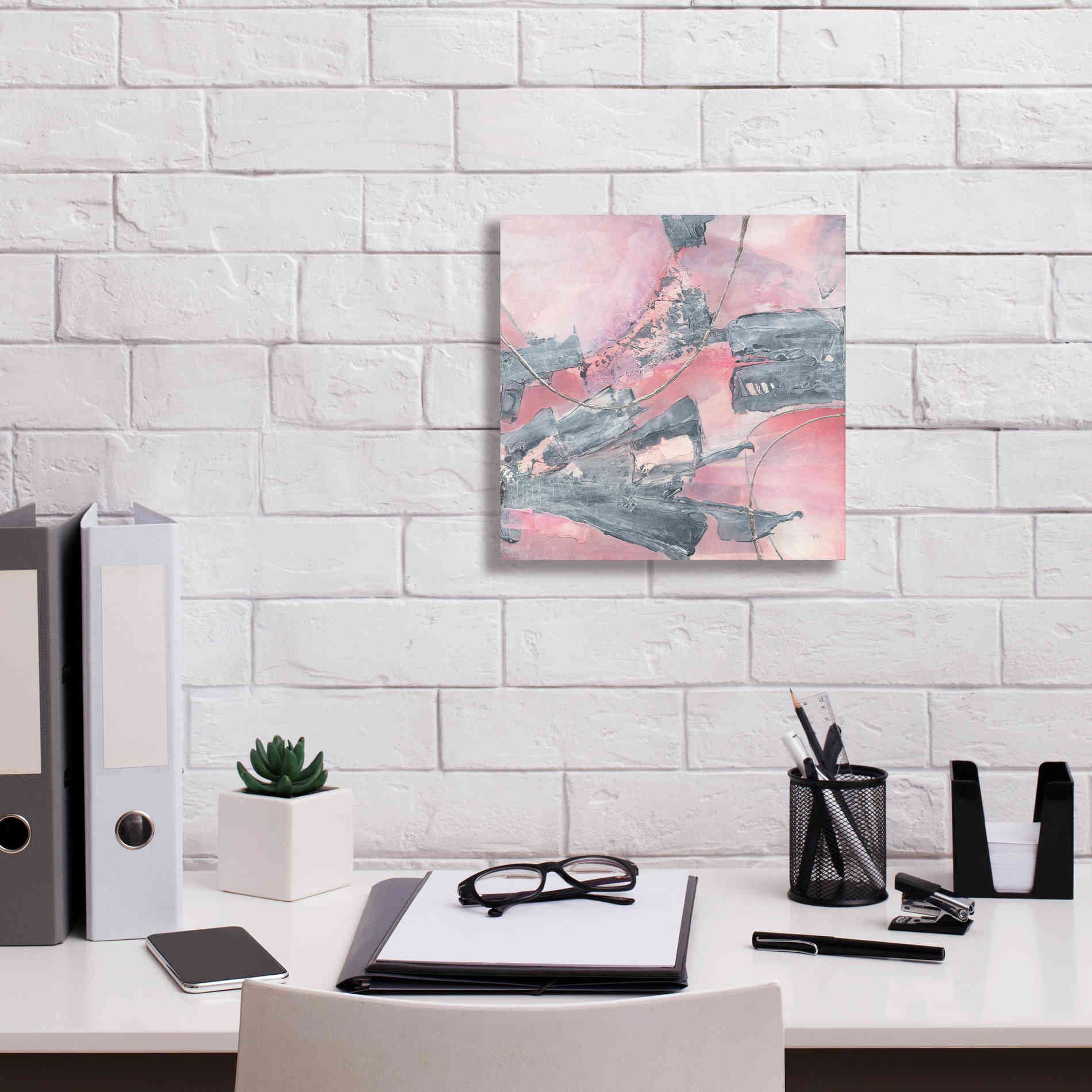 'Whitewashed Blush III' by Chris Paschke, Giclee Canvas Wall Art,12 x 12