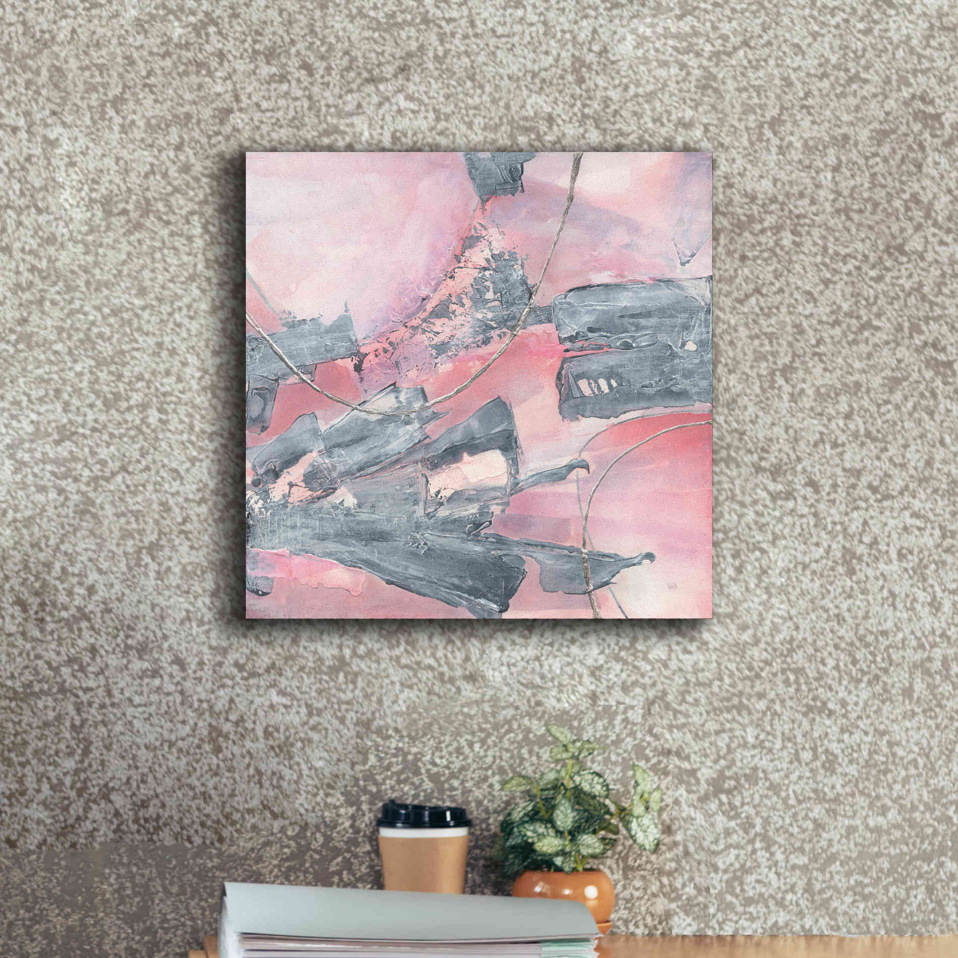 'Whitewashed Blush III' by Chris Paschke, Giclee Canvas Wall Art,18 x 18