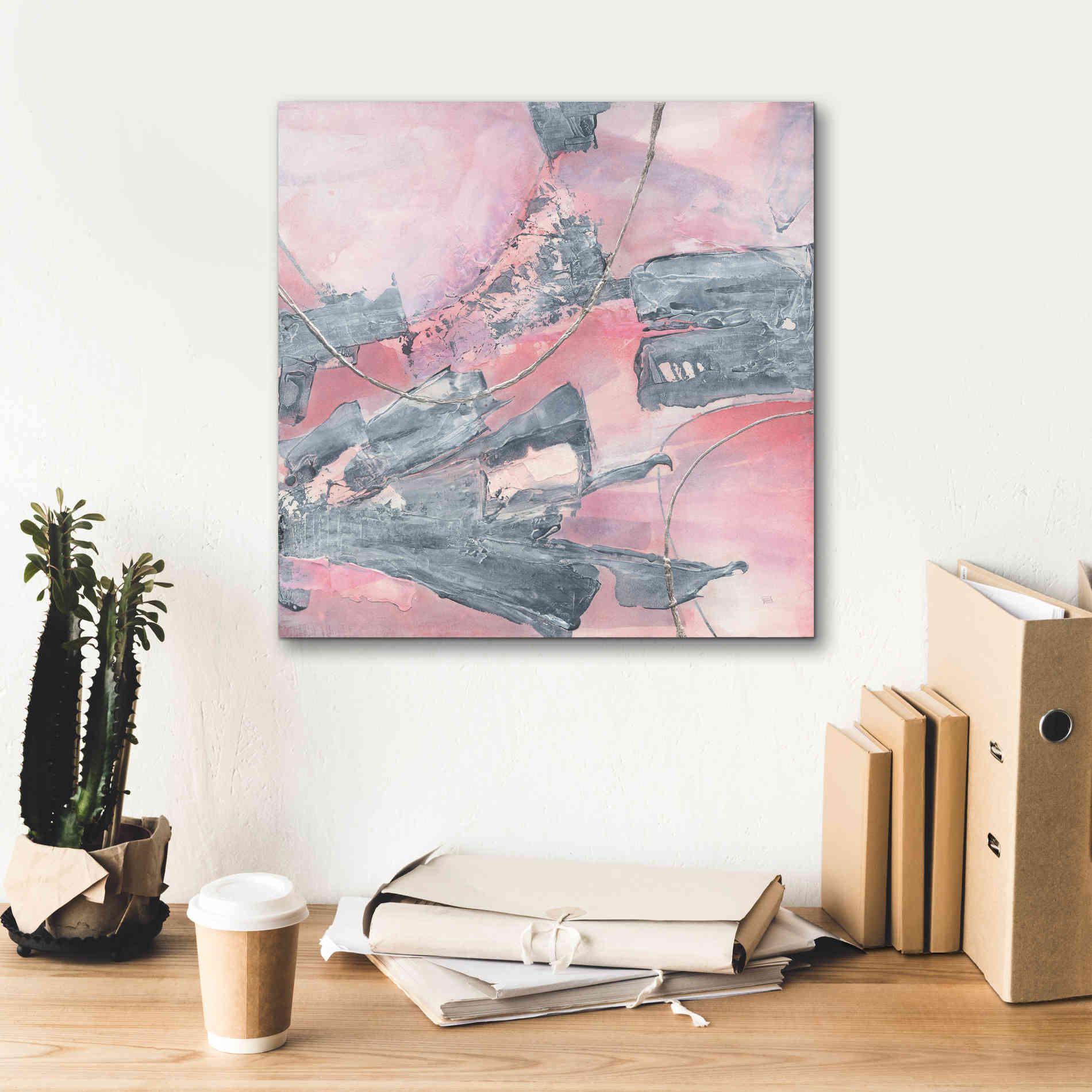 'Whitewashed Blush III' by Chris Paschke, Giclee Canvas Wall Art,18 x 18