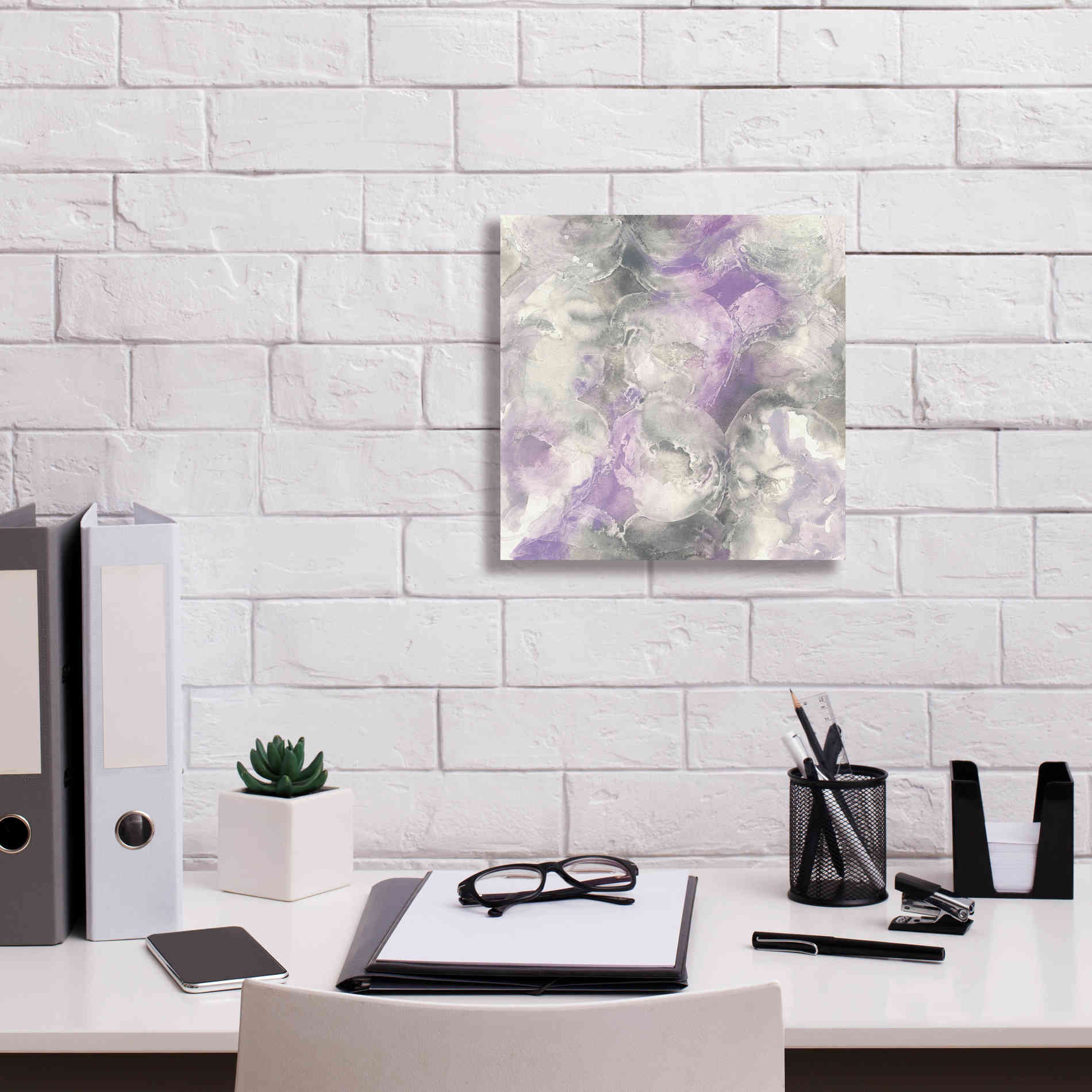 'Amethyst Circles I' by Chris Paschke, Giclee Canvas Wall Art,12 x 12