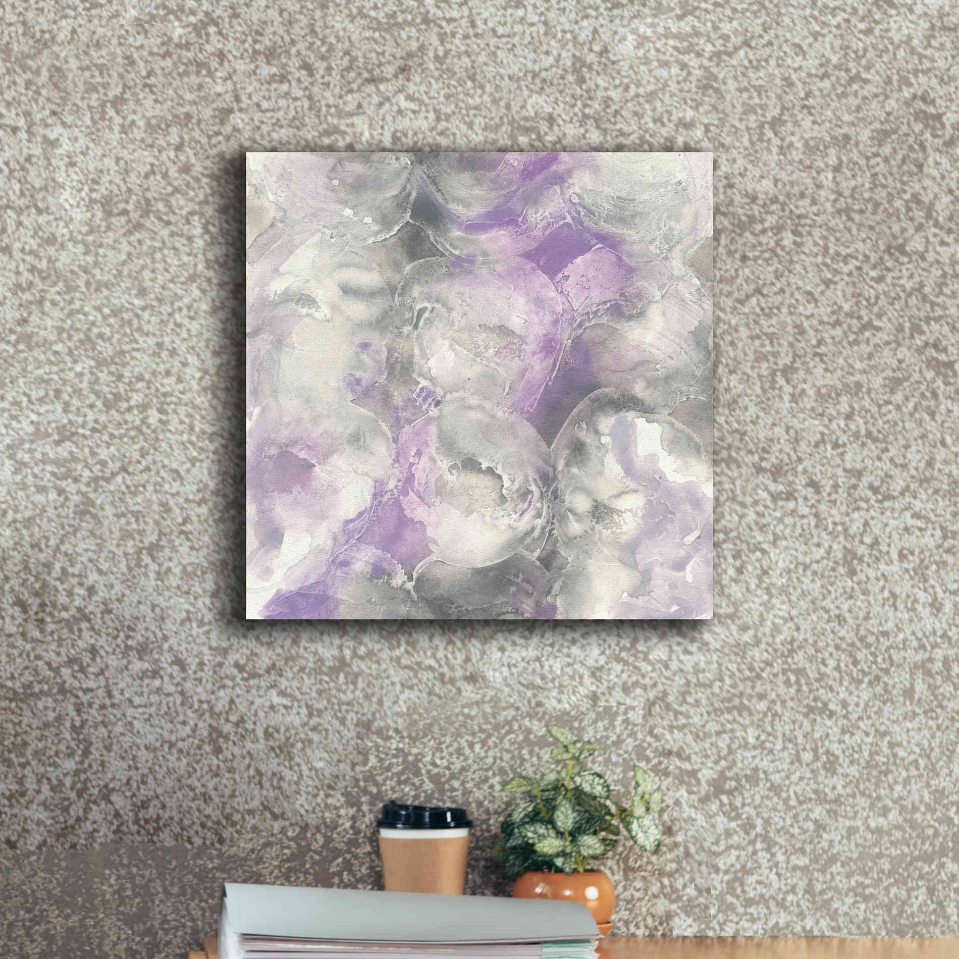 'Amethyst Circles I' by Chris Paschke, Giclee Canvas Wall Art,18 x 18