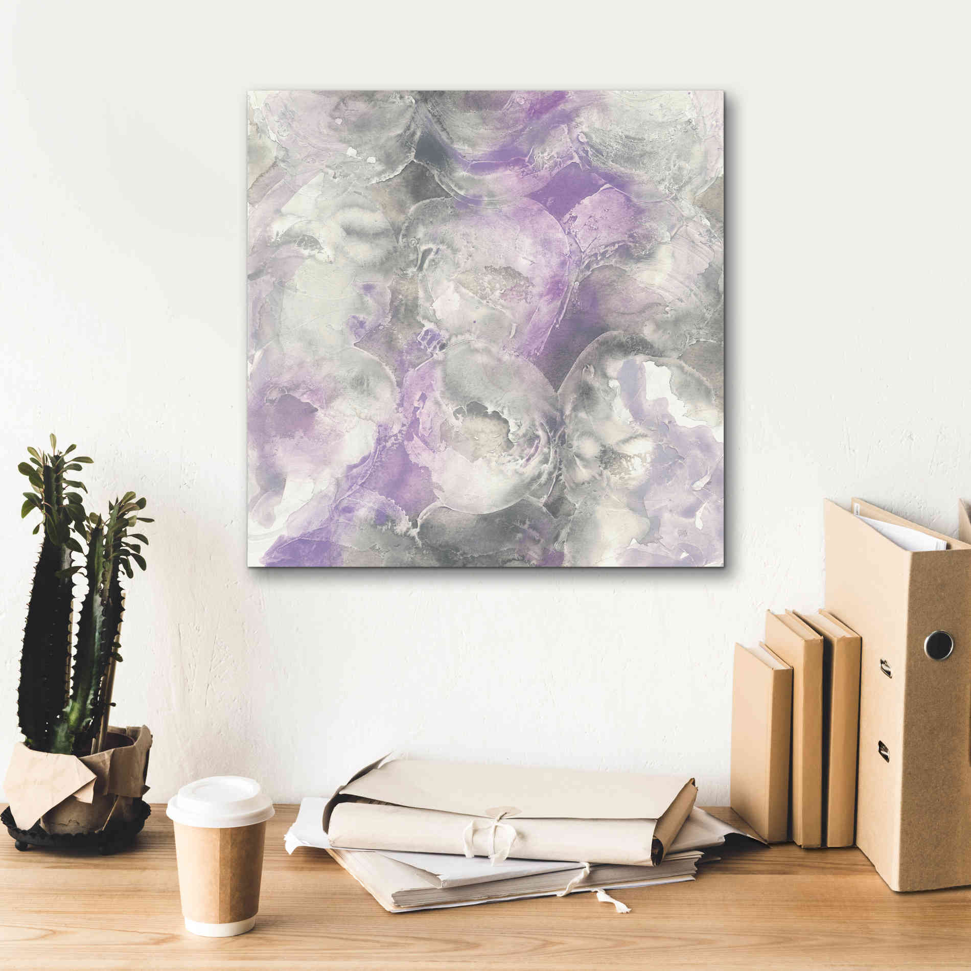 'Amethyst Circles I' by Chris Paschke, Giclee Canvas Wall Art,18 x 18