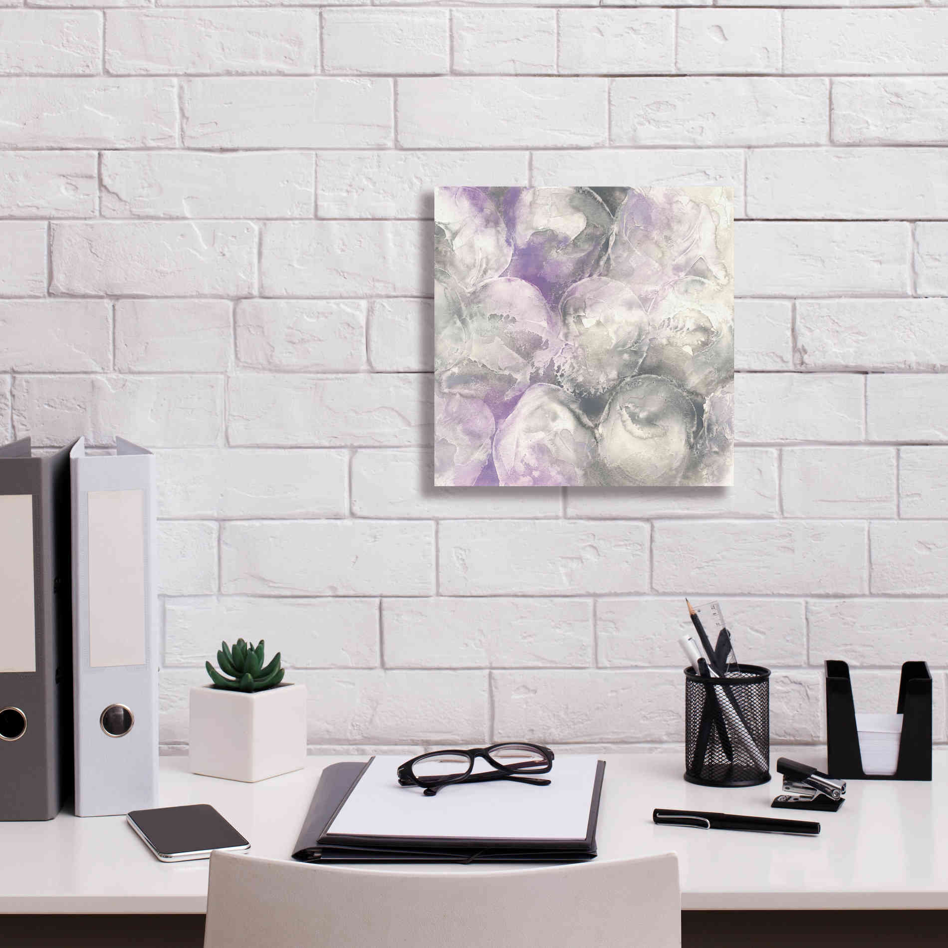 'Amethyst Circles II' by Chris Paschke, Giclee Canvas Wall Art,12 x 12