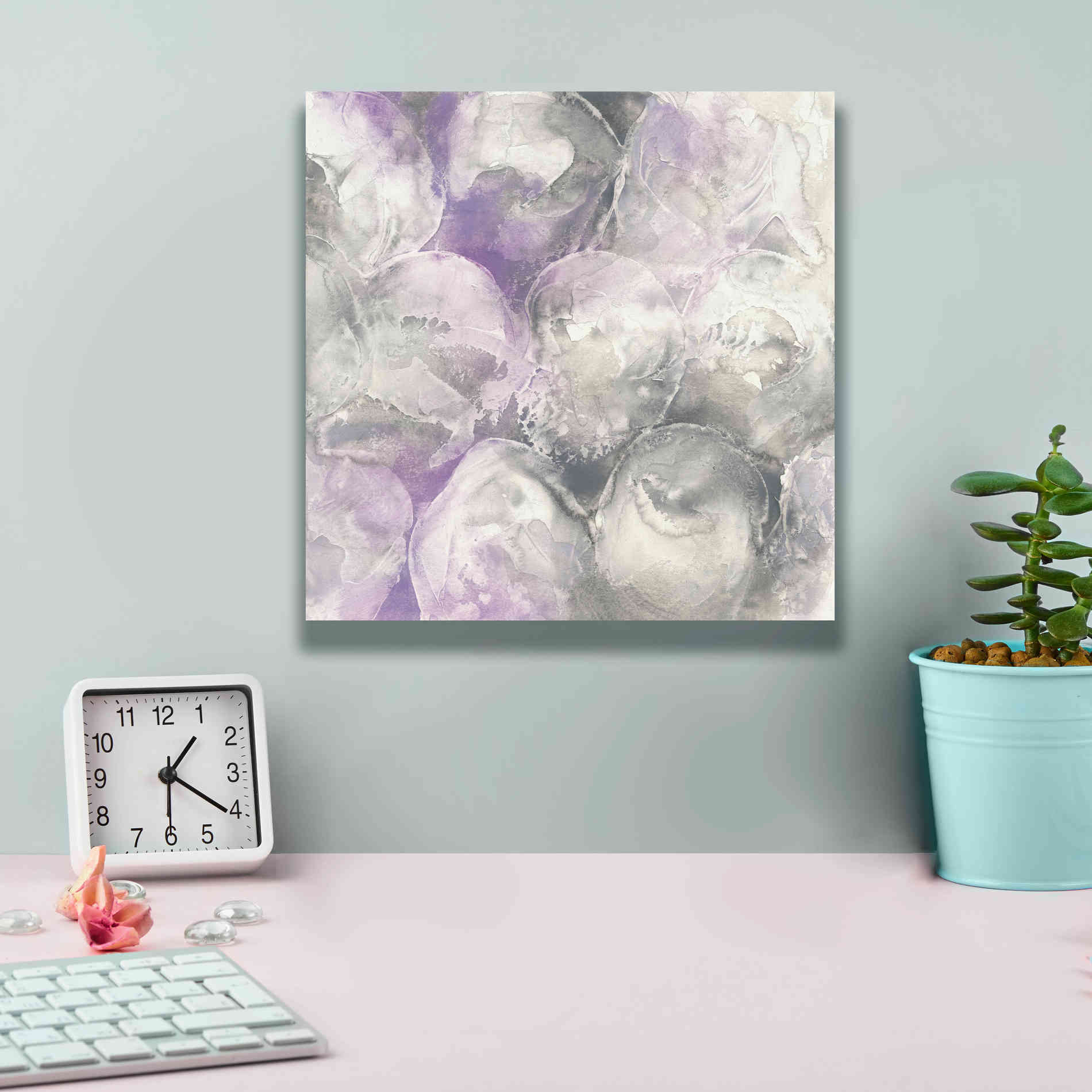 'Amethyst Circles II' by Chris Paschke, Giclee Canvas Wall Art,12 x 12