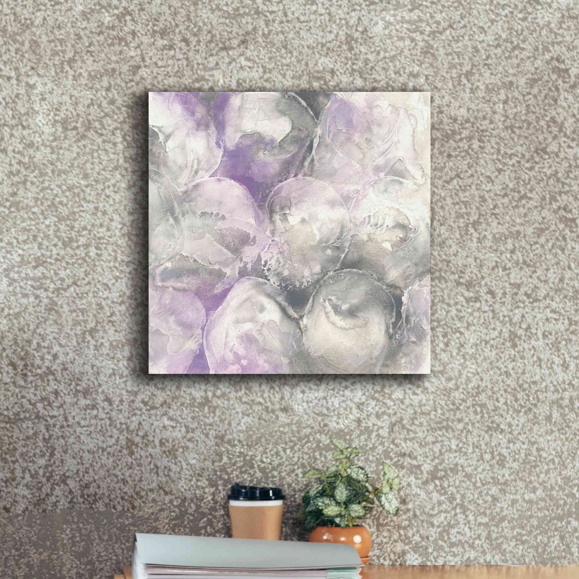 'Amethyst Circles II' by Chris Paschke, Giclee Canvas Wall Art,18 x 18