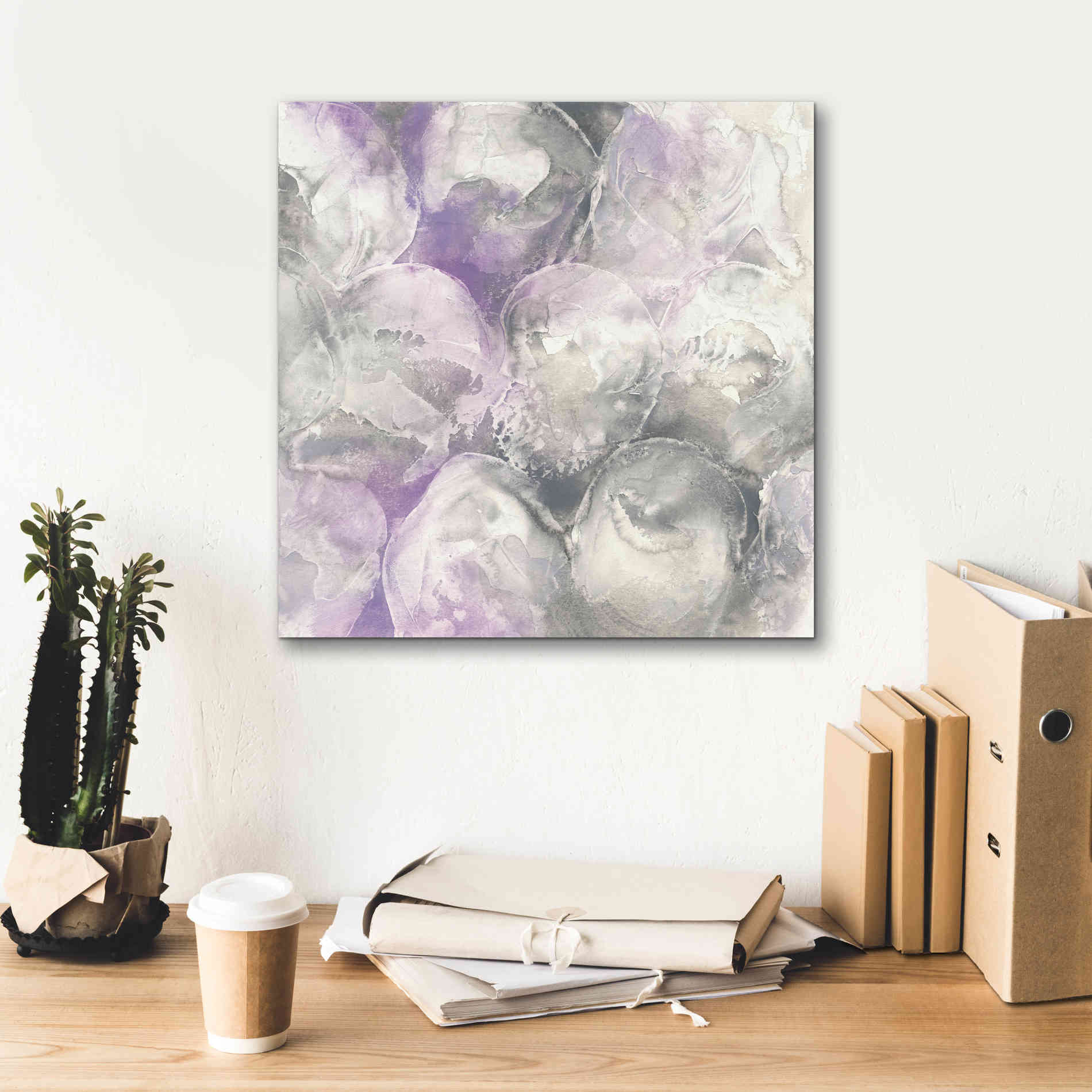 'Amethyst Circles II' by Chris Paschke, Giclee Canvas Wall Art,18 x 18