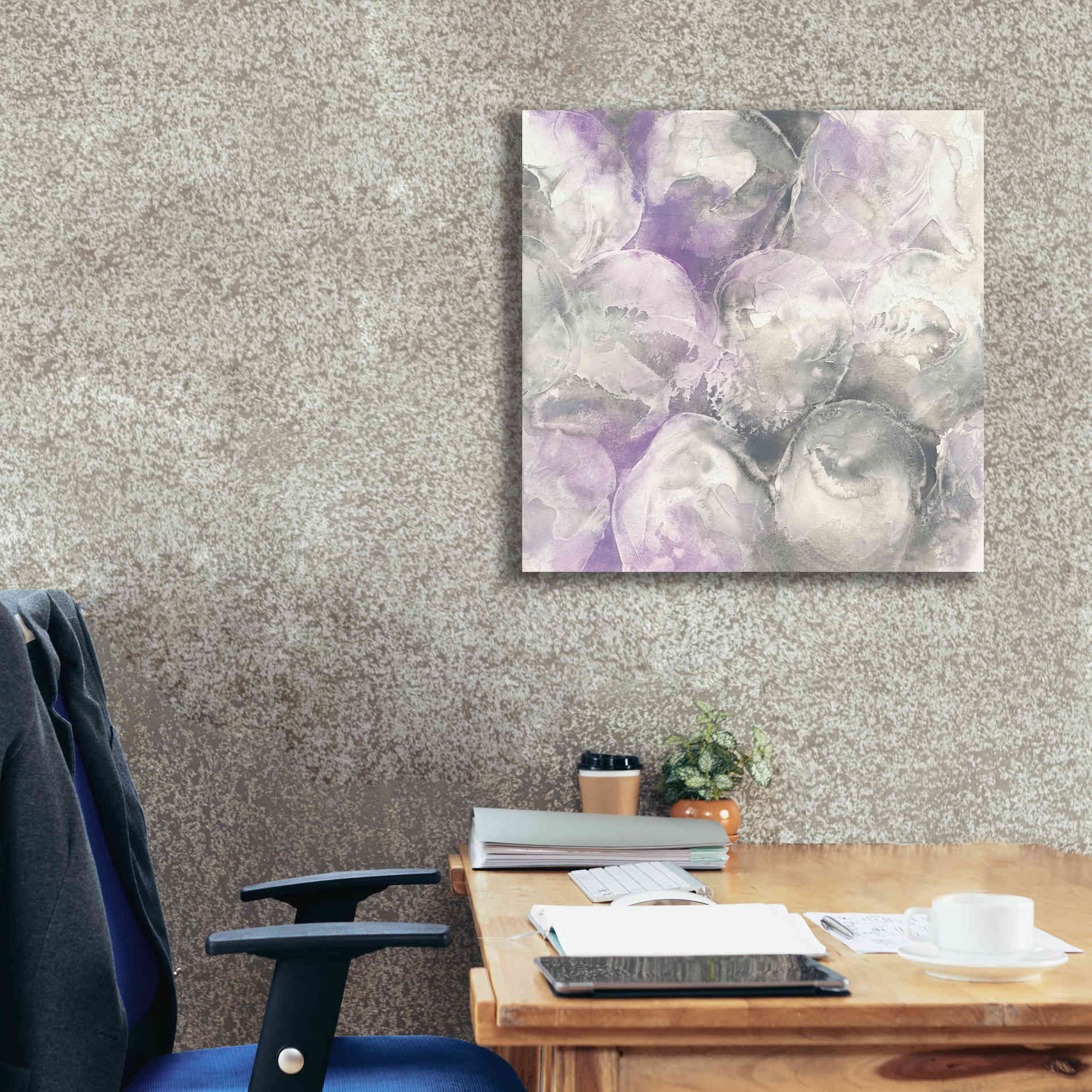 'Amethyst Circles II' by Chris Paschke, Giclee Canvas Wall Art,26 x 26