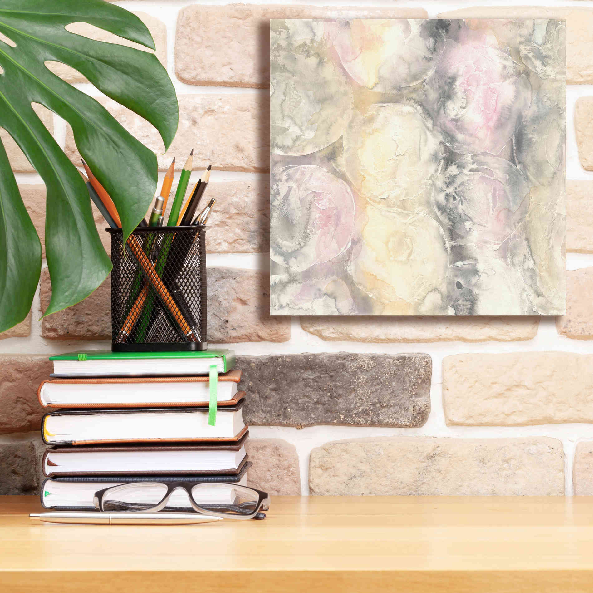 'Blush Circles I' by Chris Paschke, Giclee Canvas Wall Art,12 x 12