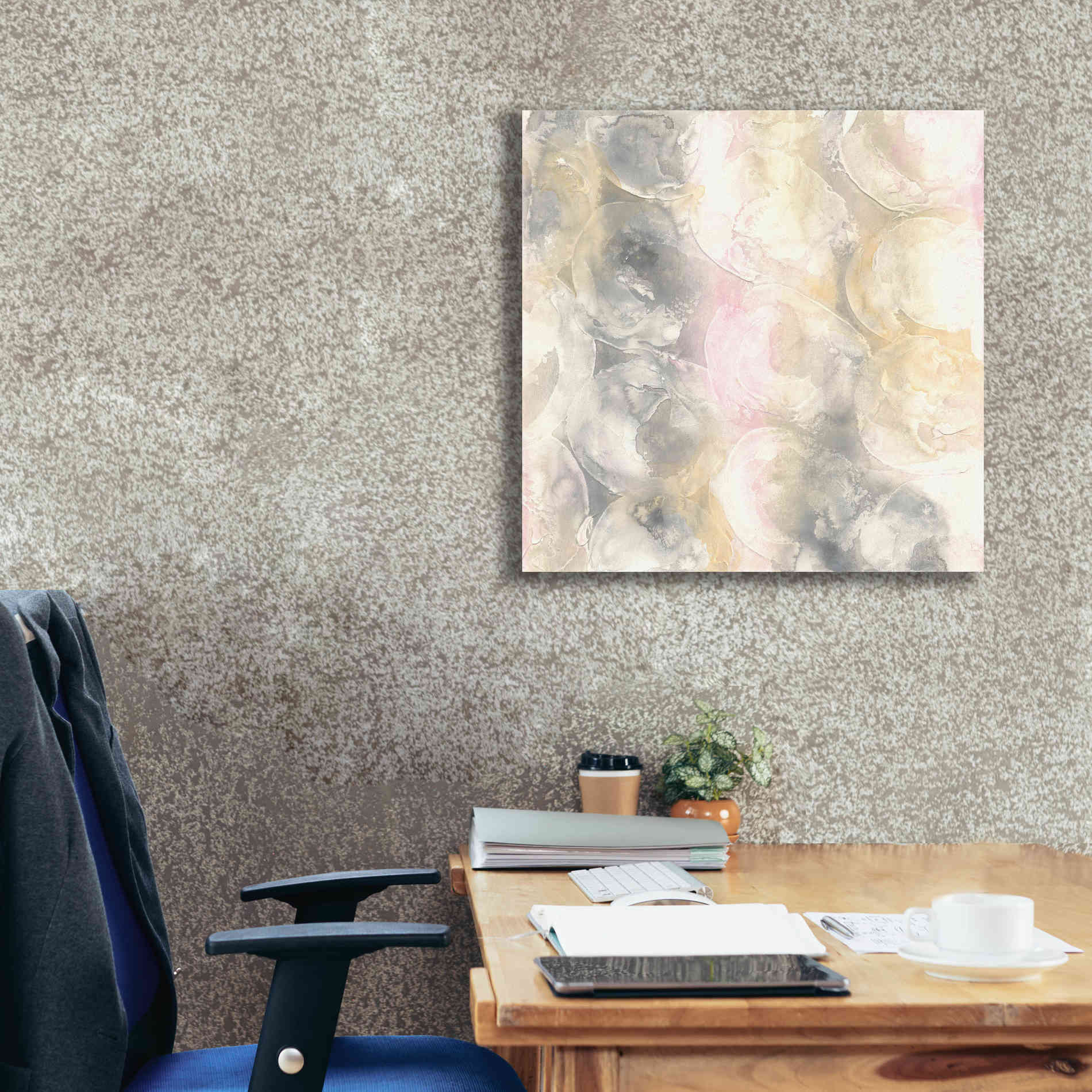 'Blush Circles II' by Chris Paschke, Giclee Canvas Wall Art,26 x 26