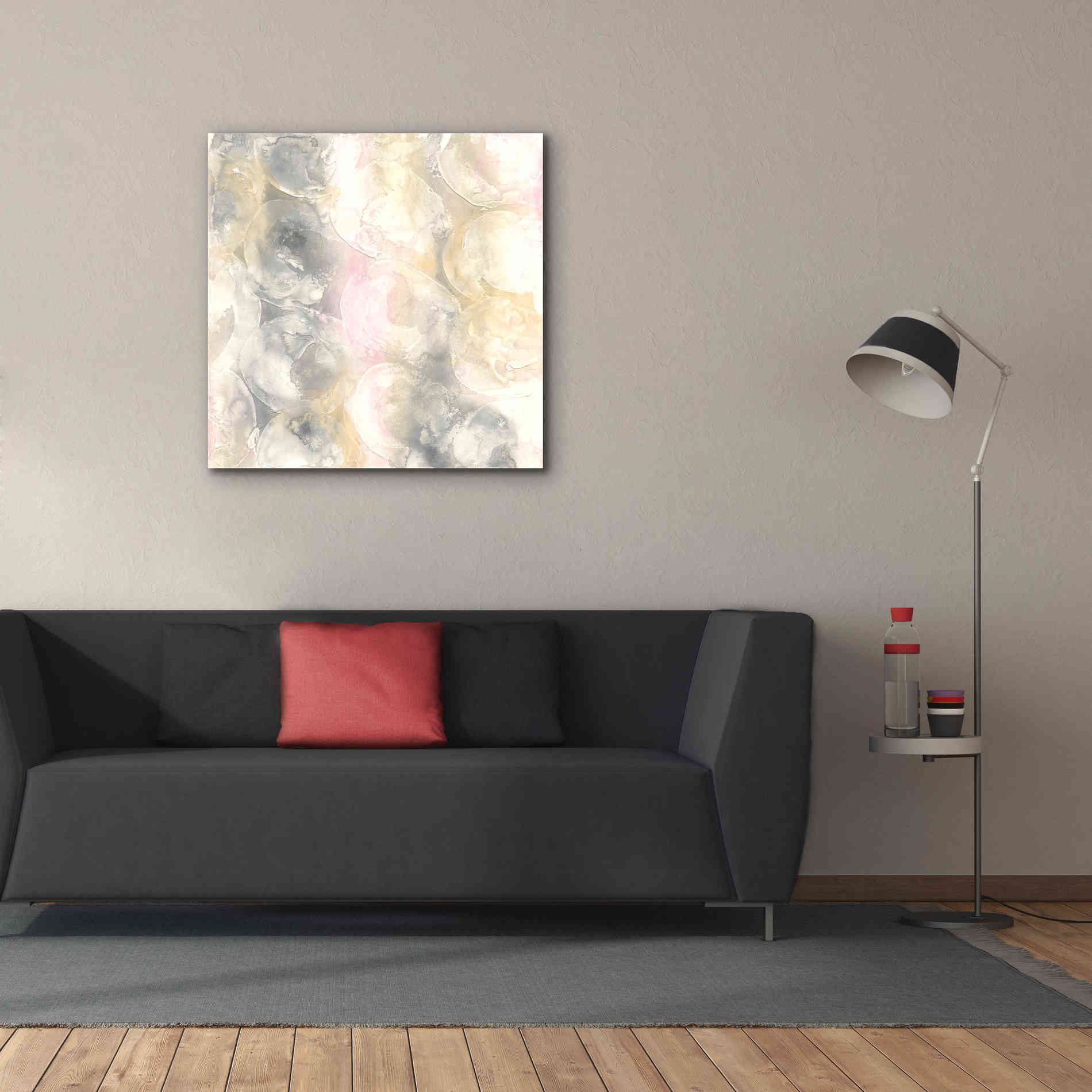 'Blush Circles II' by Chris Paschke, Giclee Canvas Wall Art,37 x 37