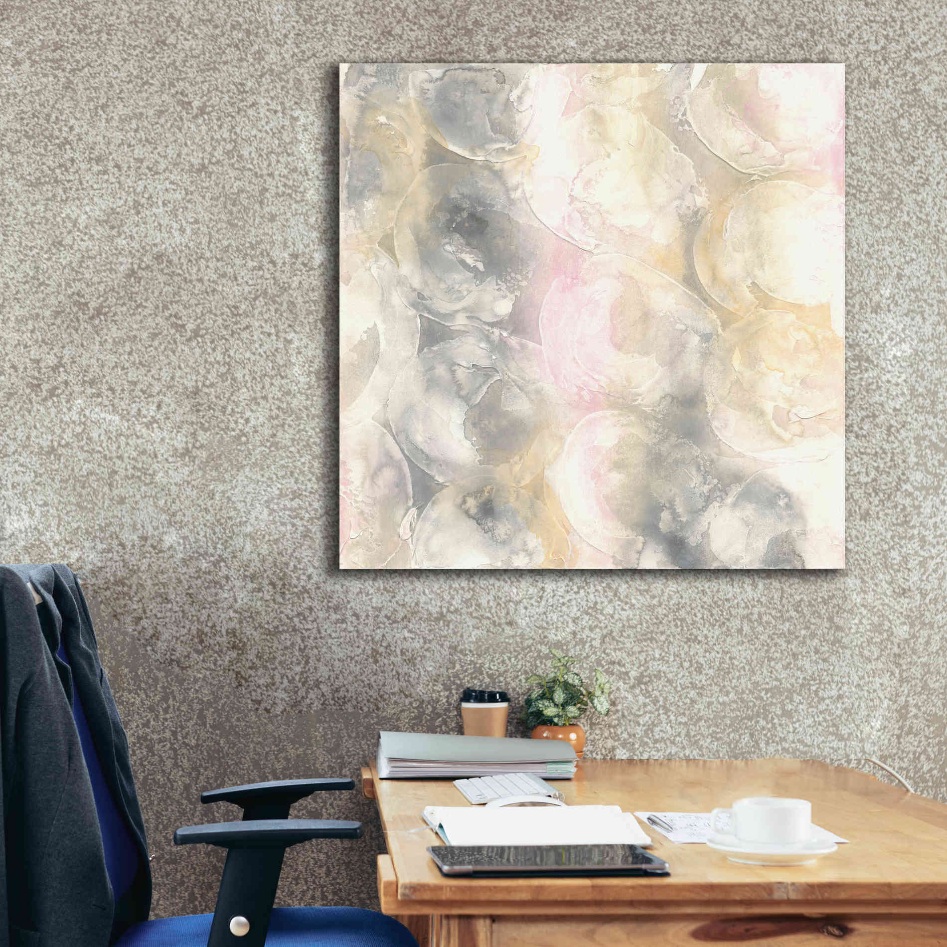 'Blush Circles II' by Chris Paschke, Giclee Canvas Wall Art,37 x 37
