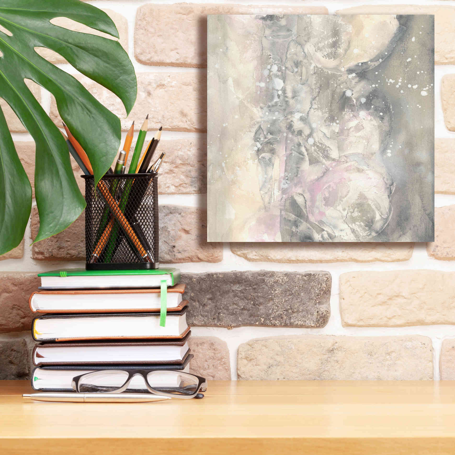 'Blushing Snowflakes I' by Chris Paschke, Giclee Canvas Wall Art,12 x 12