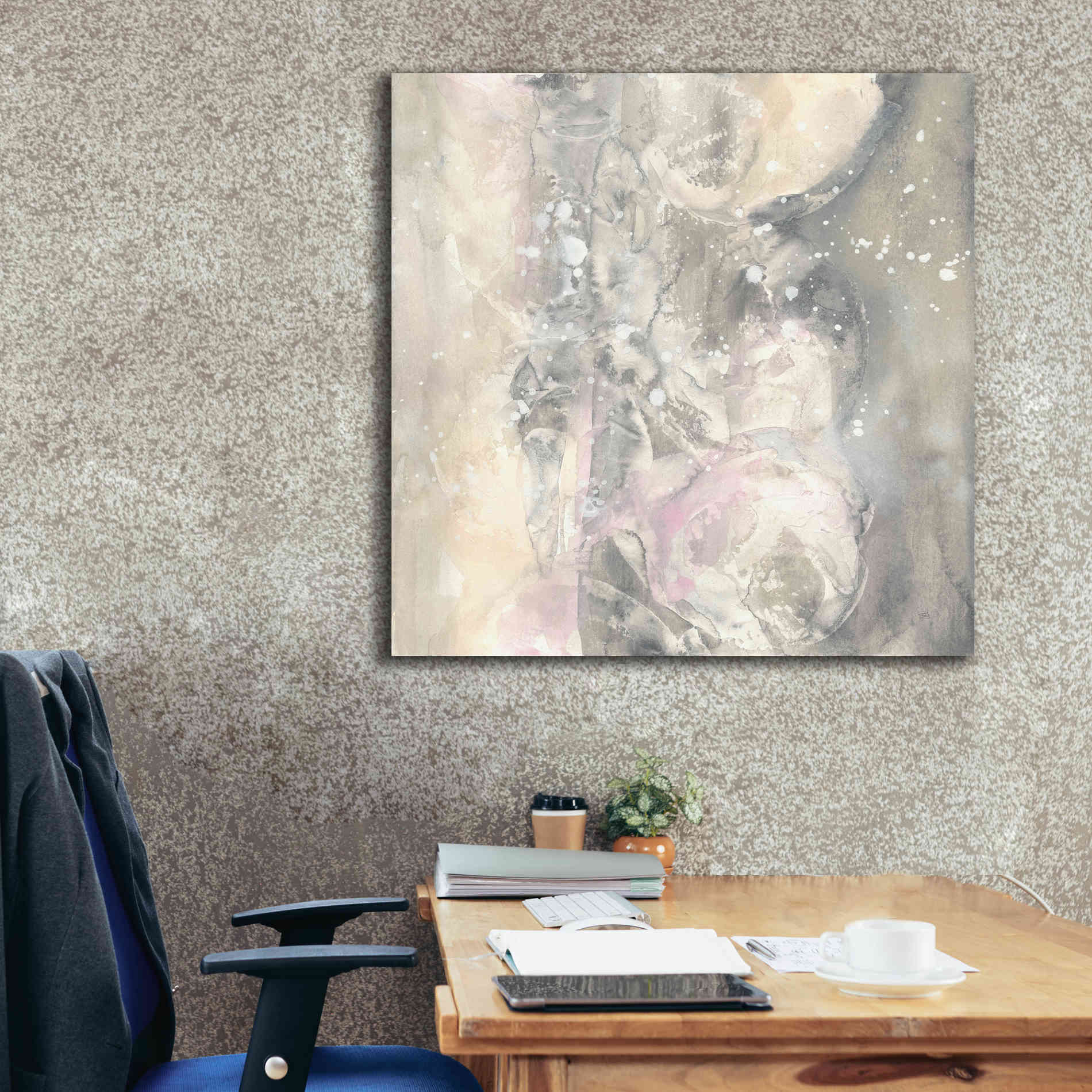 'Blushing Snowflakes I' by Chris Paschke, Giclee Canvas Wall Art,37 x 37