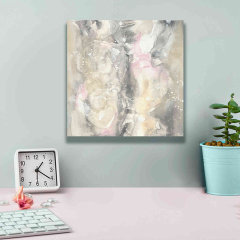 Image of 'Blushing Snowflakes II' by Chris Paschke, Giclee Canvas Wall Art,12 x 12