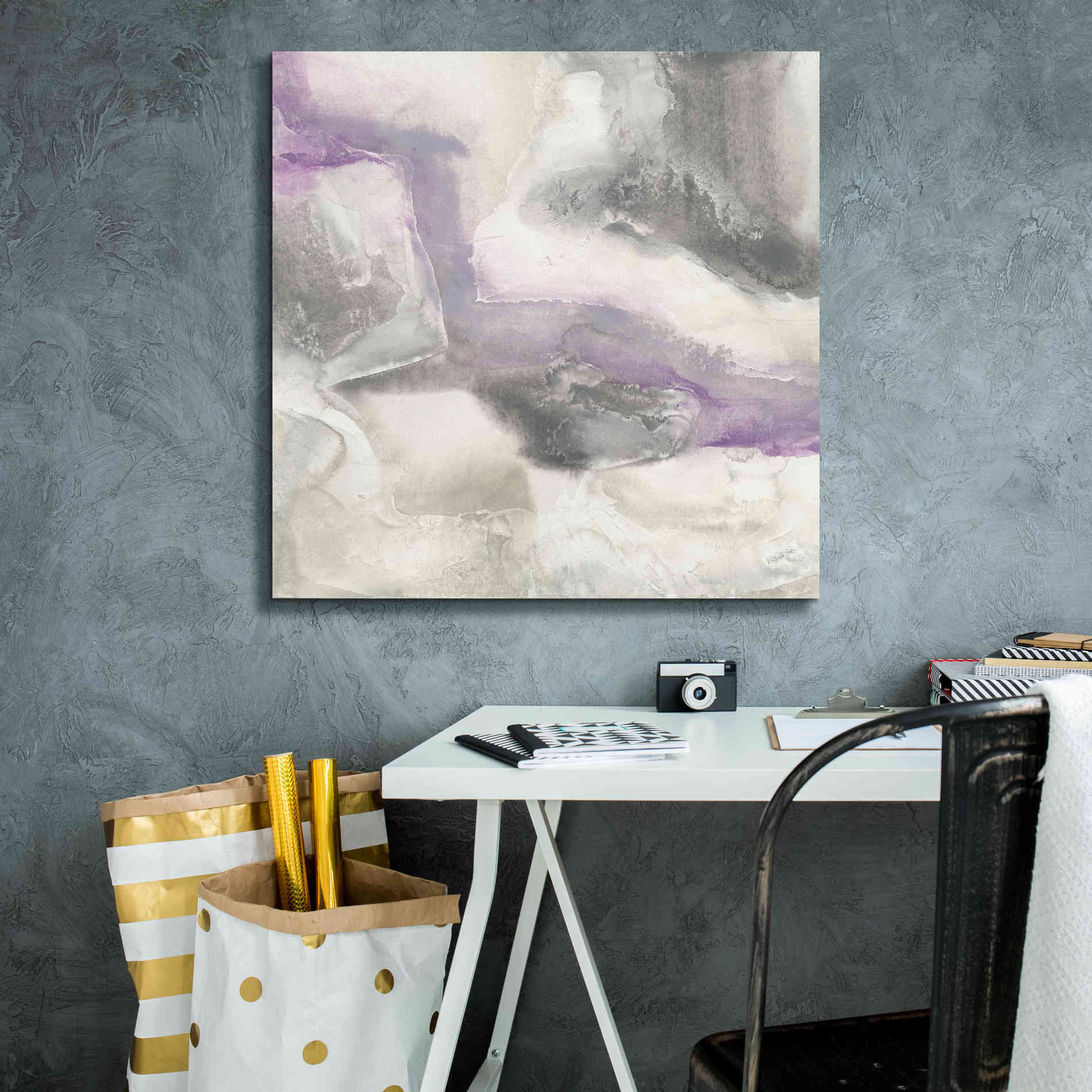 'Shades Of Amethyst I' by Chris Paschke, Giclee Canvas Wall Art,26 x 26