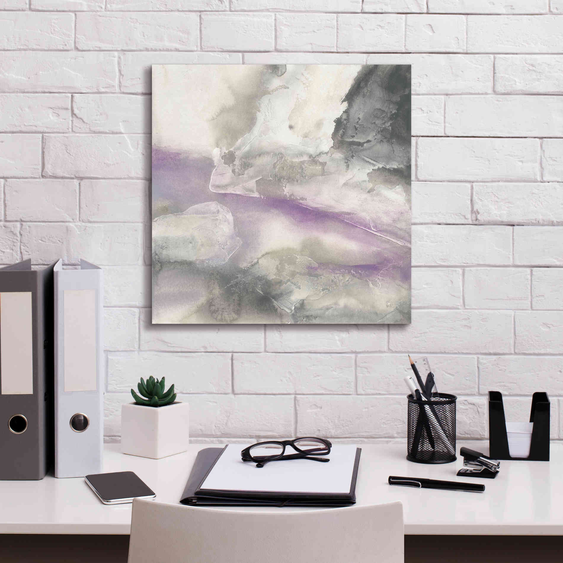 'Shades Of Amethyst II' by Chris Paschke, Giclee Canvas Wall Art,18 x 18