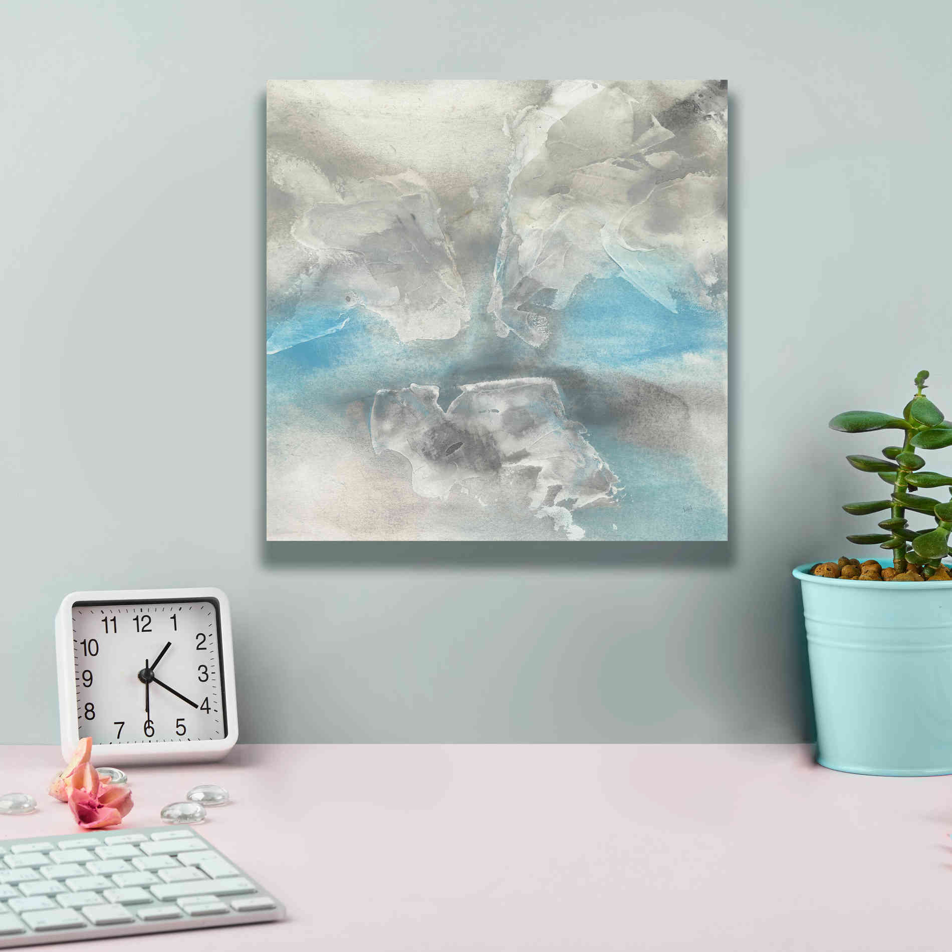 'Blue Tones I' by Chris Paschke, Giclee Canvas Wall Art,12 x 12