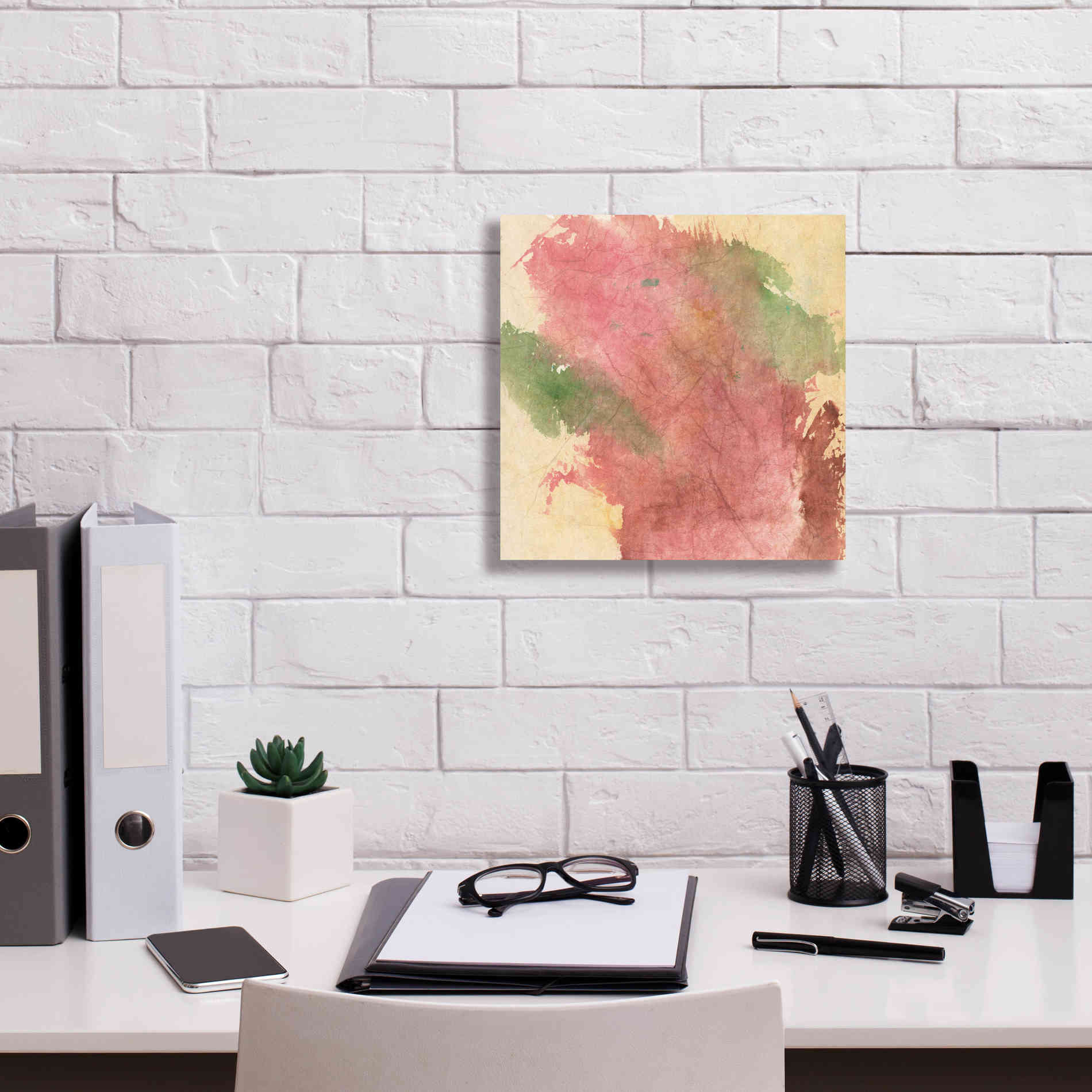 'Rouge Growth I' by Chris Paschke, Giclee Canvas Wall Art,12 x 12