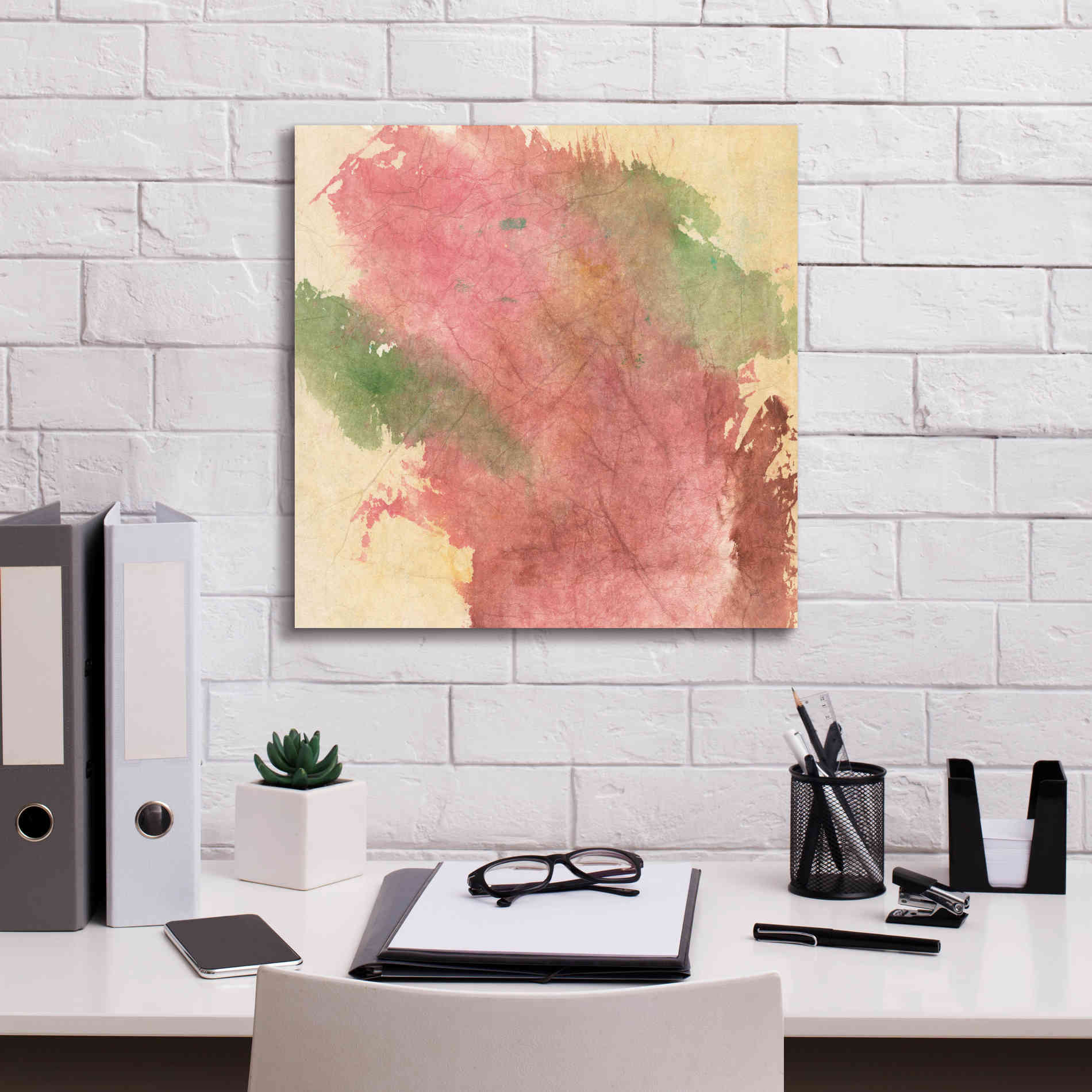 'Rouge Growth I' by Chris Paschke, Giclee Canvas Wall Art,18 x 18